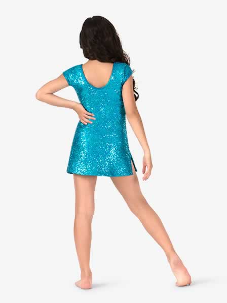 Girls Sequin Cap Sleeve Performance Dress Set